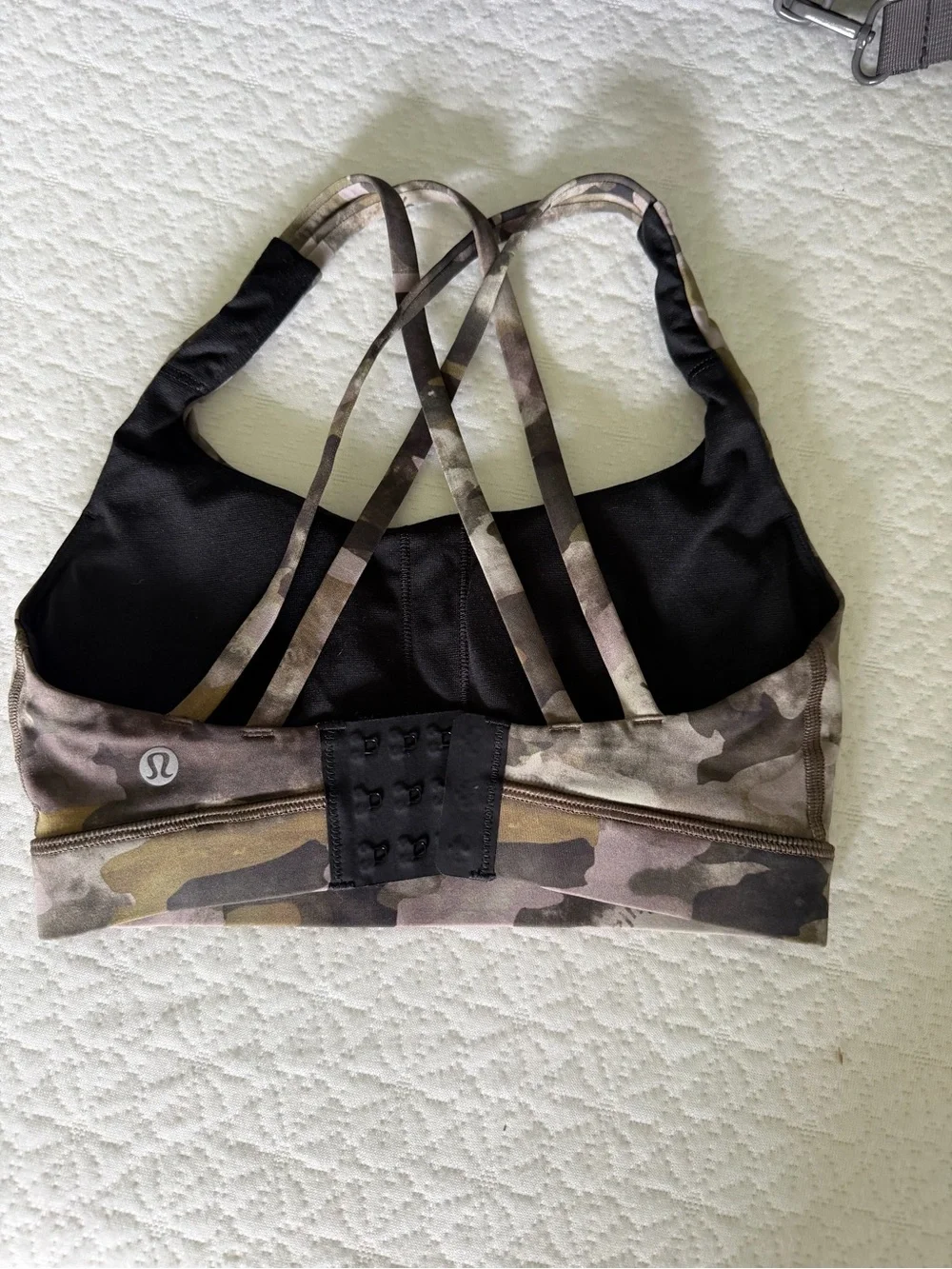 Lululemon Camo Crisscross Strappy Sports Bra